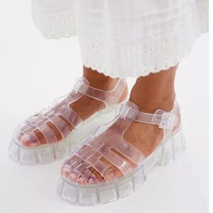Urban outfitters Clear fisherman sandals platform